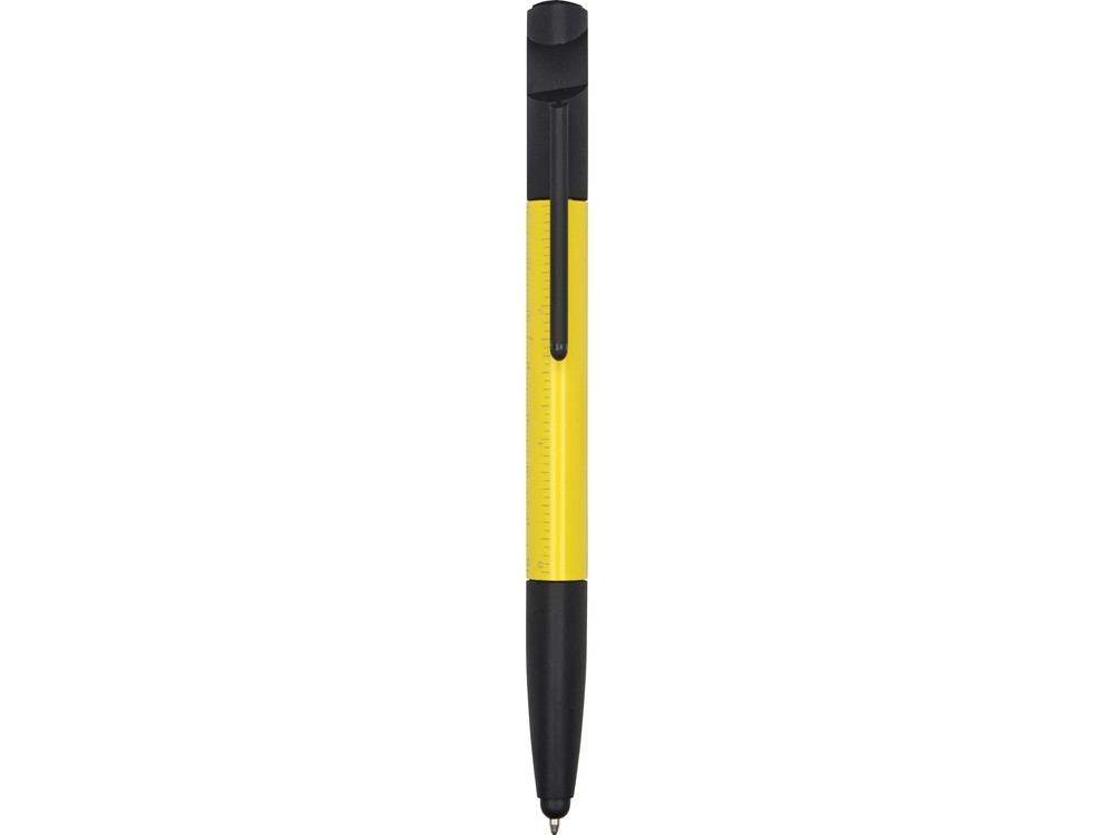 Ручка-стилус металлическая шариковая многофункциональная (6 функций) Multy, желтый - фото 2 - id-p69236837