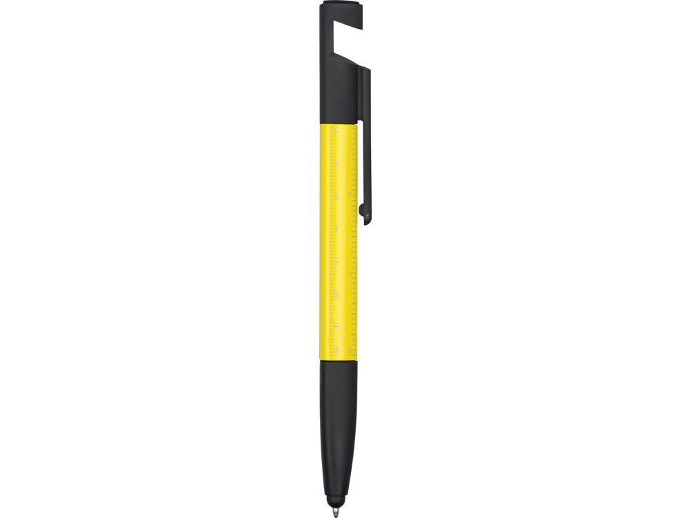 Ручка-стилус металлическая шариковая многофункциональная (6 функций) Multy, желтый - фото 3 - id-p69236837