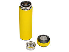 Термос Confident с покрытием soft-touch 420мл, желтый, фото 2