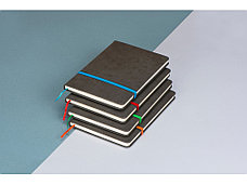 Блокнот Color линованный А5 в твердой обложке с резинкой, серый/синий, фото 3