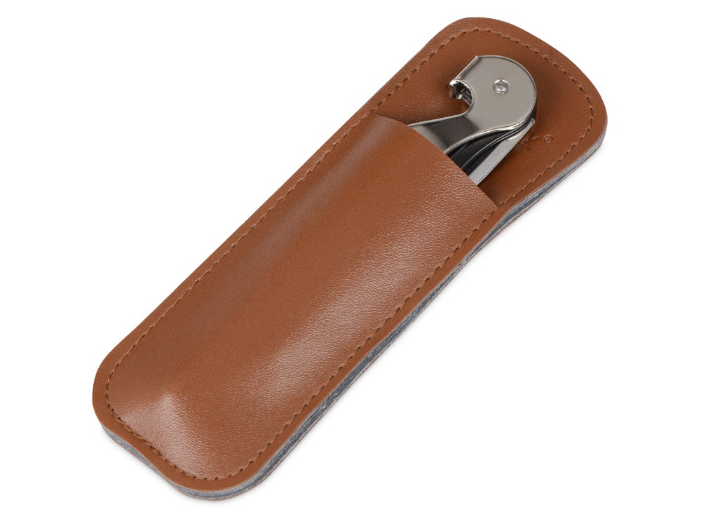 Футляр для штопора из искусственной кожи Corkscrew Case, коричневый - фото 1 - id-p69237264