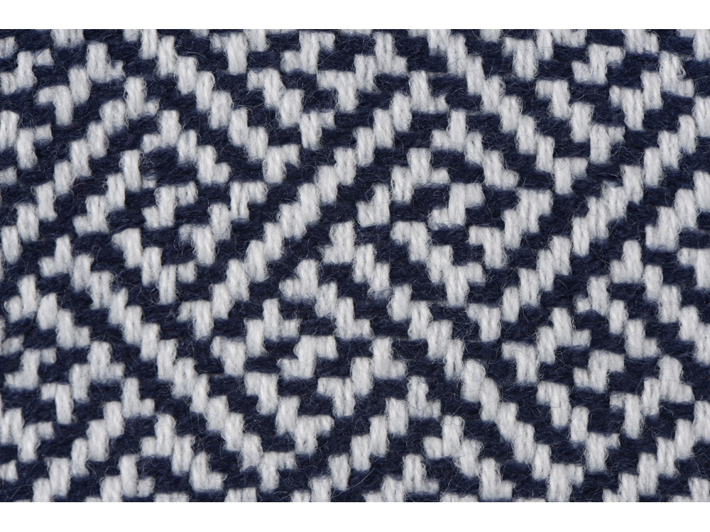 Плед акриловый Tassel с белой бахромой, темно-синий - фото 4 - id-p69237333