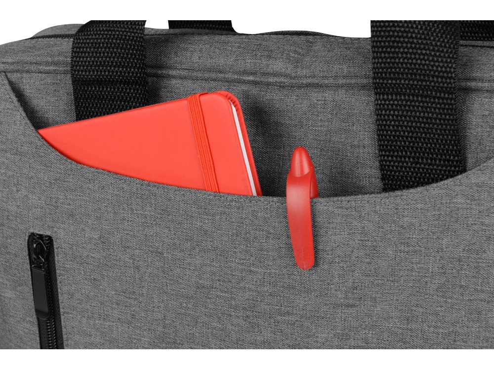 Сумка для ноутбука Wing с вертикальным наружным карманом, серый - фото 3 - id-p69237389