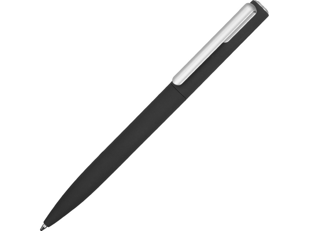 Ручка шариковая пластиковая Bon с покрытием soft touch, черный - фото 1 - id-p69237400