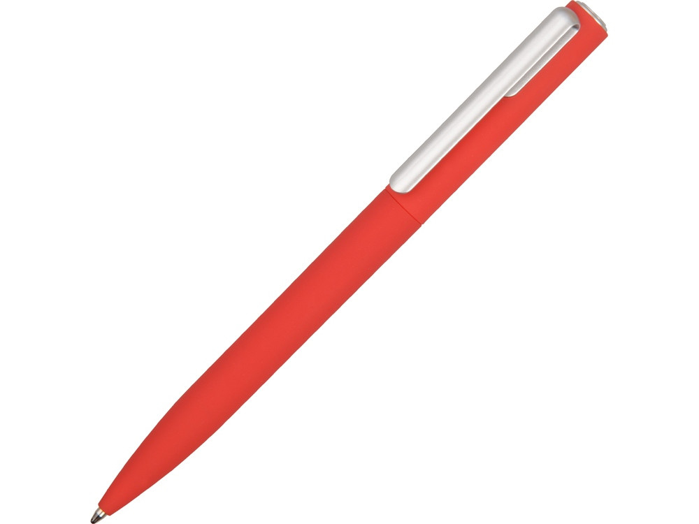 Ручка шариковая пластиковая Bon с покрытием soft touch, красный - фото 1 - id-p69237403
