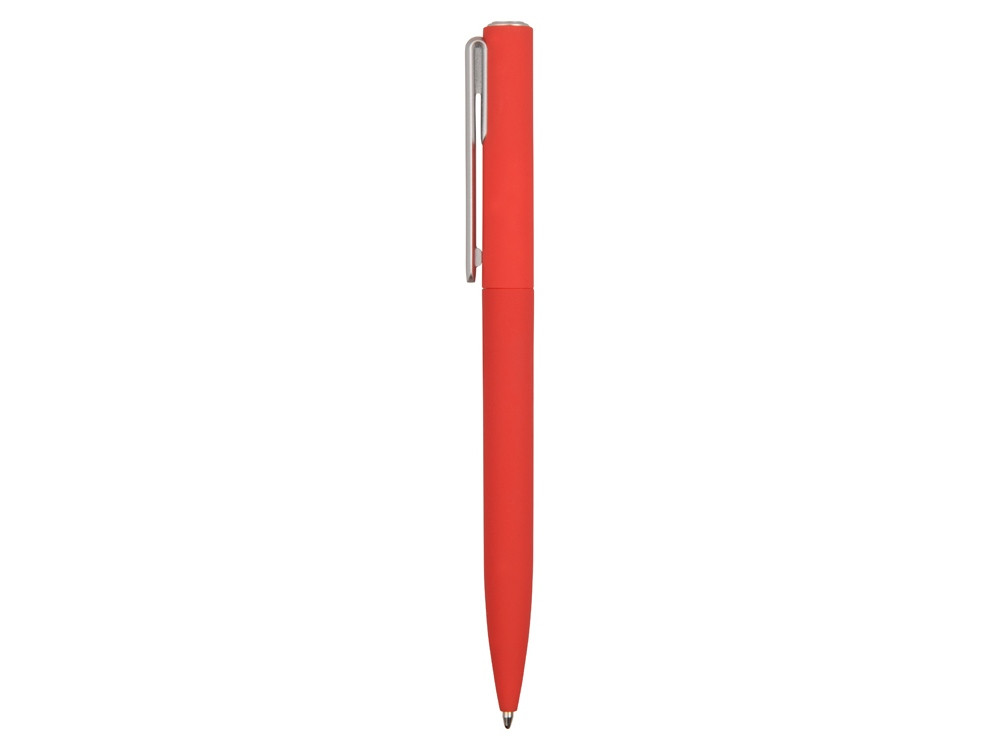 Ручка шариковая пластиковая Bon с покрытием soft touch, красный - фото 3 - id-p69237403
