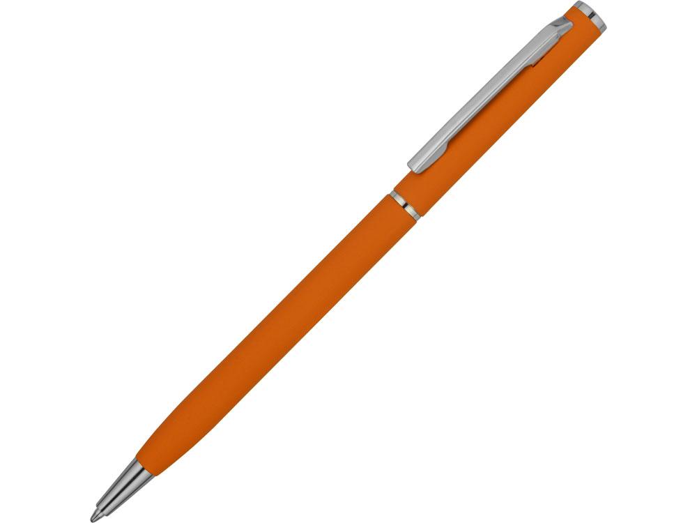 Ручка металлическая шариковая Атриум с покрытием софт-тач, оранжевый - фото 1 - id-p69237489