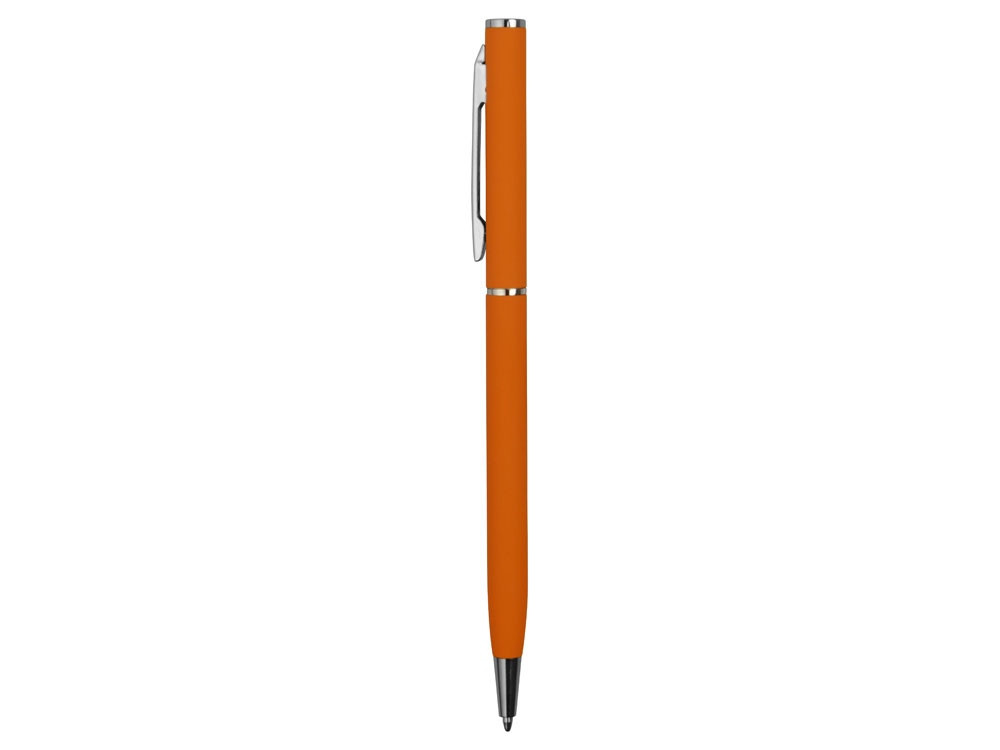 Ручка металлическая шариковая Атриум с покрытием софт-тач, оранжевый - фото 3 - id-p69237489