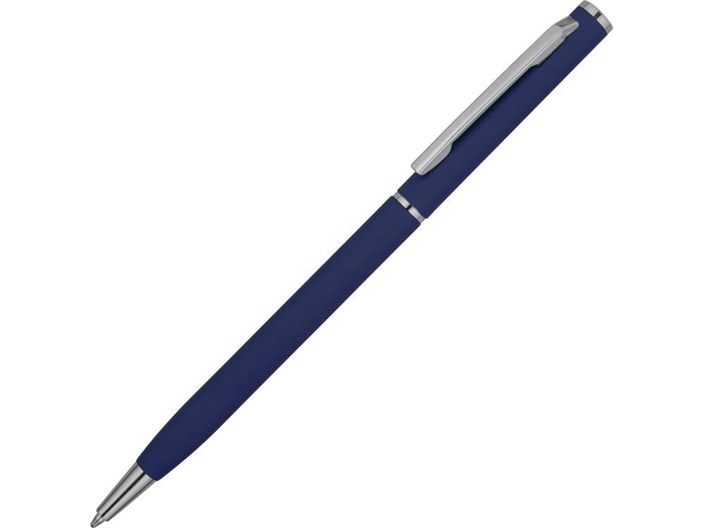 Ручка металлическая шариковая Атриум с покрытием софт-тач, синий - фото 1 - id-p69237490