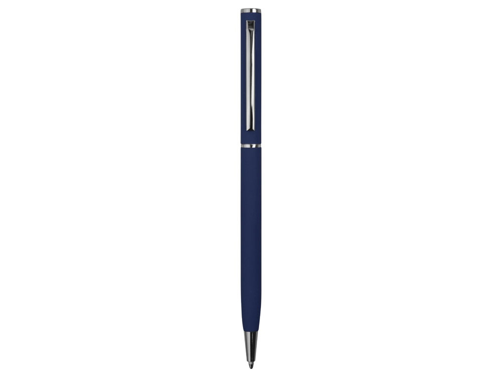 Ручка металлическая шариковая Атриум с покрытием софт-тач, синий - фото 2 - id-p69237490