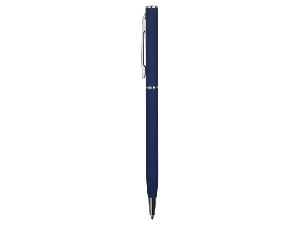 Ручка металлическая шариковая Атриум с покрытием софт-тач, синий - фото 3 - id-p69237490