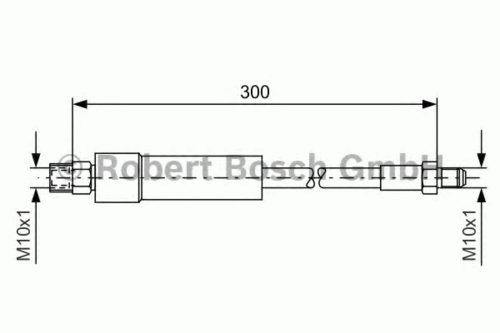 Тормозной шланг задний BOSCH 1 987 476 074 \ BMW E30/E60/E61/E65/E66 all 82> L=300 - фото 1 - id-p69244357