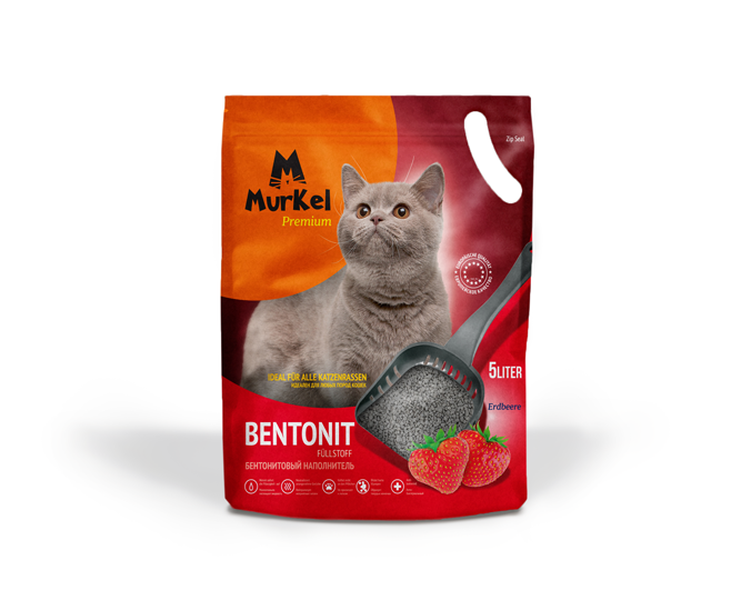 Комкующийся наполнитель Murkel (клубника)