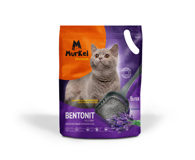 Murkel (Муркель) Комкующийся наполнитель Лаванда, 5 л