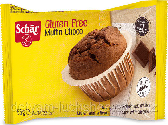 Кекс Dr.Schar Muffin Choco шоколадный с кусочками шоколада без глютена 65 г