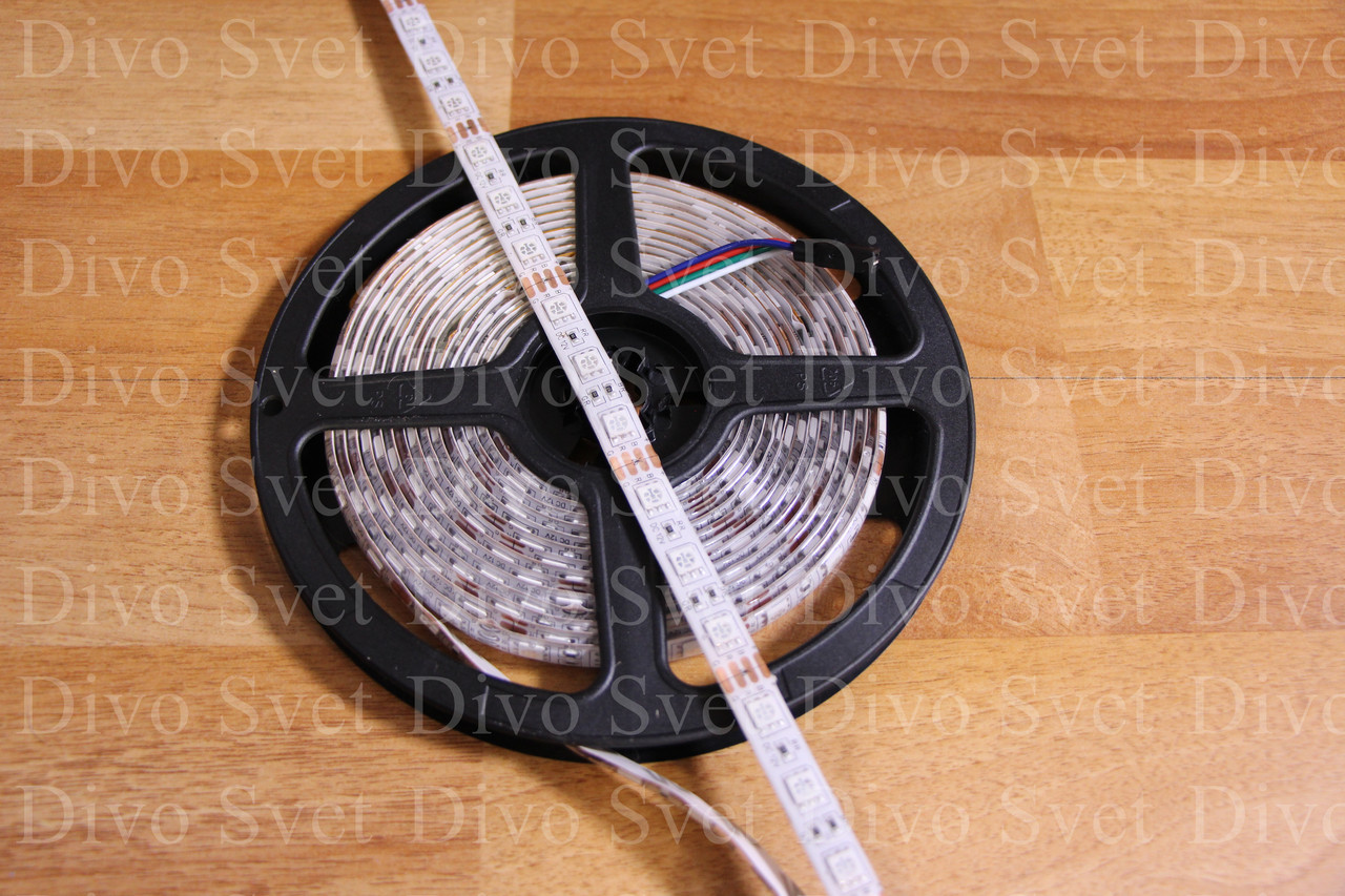 Led лента SMD 5050 12v IP65, 60 диодов/метр (комплект) RGB разноцветная, катушка 5м, герметичная самоклеющаяся - фото 4 - id-p69249384