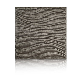 Декоративные панели 3D VERGE, Элегант Волна, Fluffy Серый, 500х500 мм