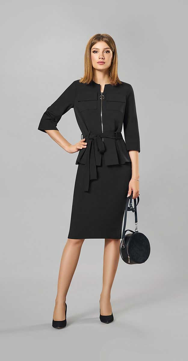 Костюм Denissa Fashion-1258-1, черный, 44