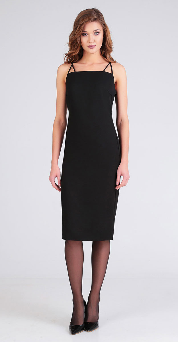 Платье Denissa Fashion-1265, черный, 44