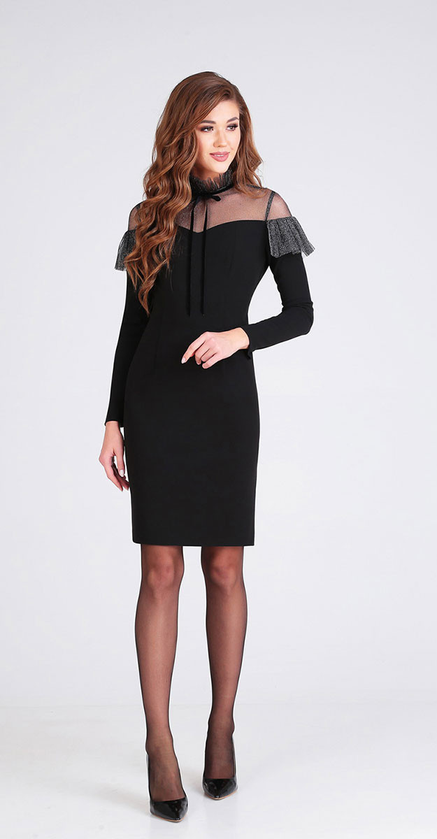 Платье Denissa Fashion-1273, черный, 44