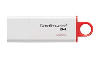 USB 3.1 Flash Drive 32GB Kingston DataTraveler G4, 5000 Мбит/сек, Белый