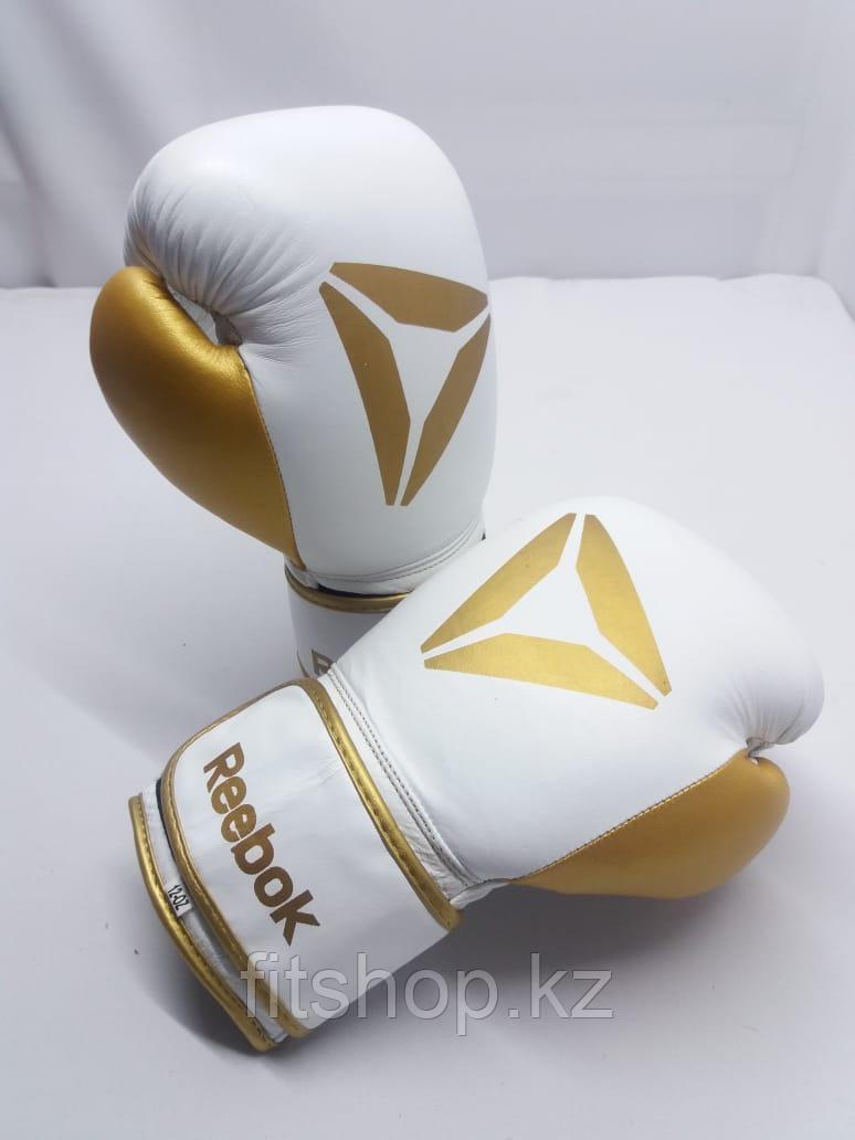 Боксерские перчатки  Reebok  ( натуральная кожа )  цвет ,белый