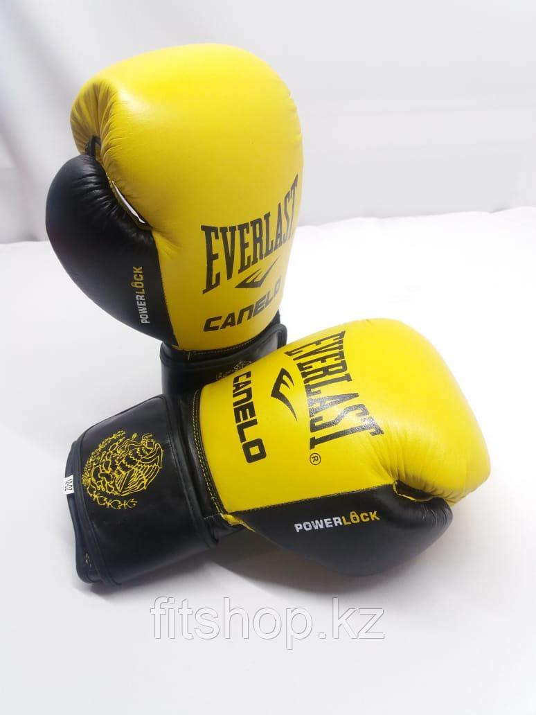Боксерские перчатки Everlast ( натуральная кожа )  цвет желтый