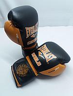 Боксерские перчатки Everlast ( натуральная кожа )  цвет черный /оранжевый