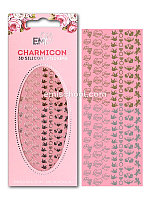 Charmicon 3D Silicone Stickers «Love MIX» золото/серебро