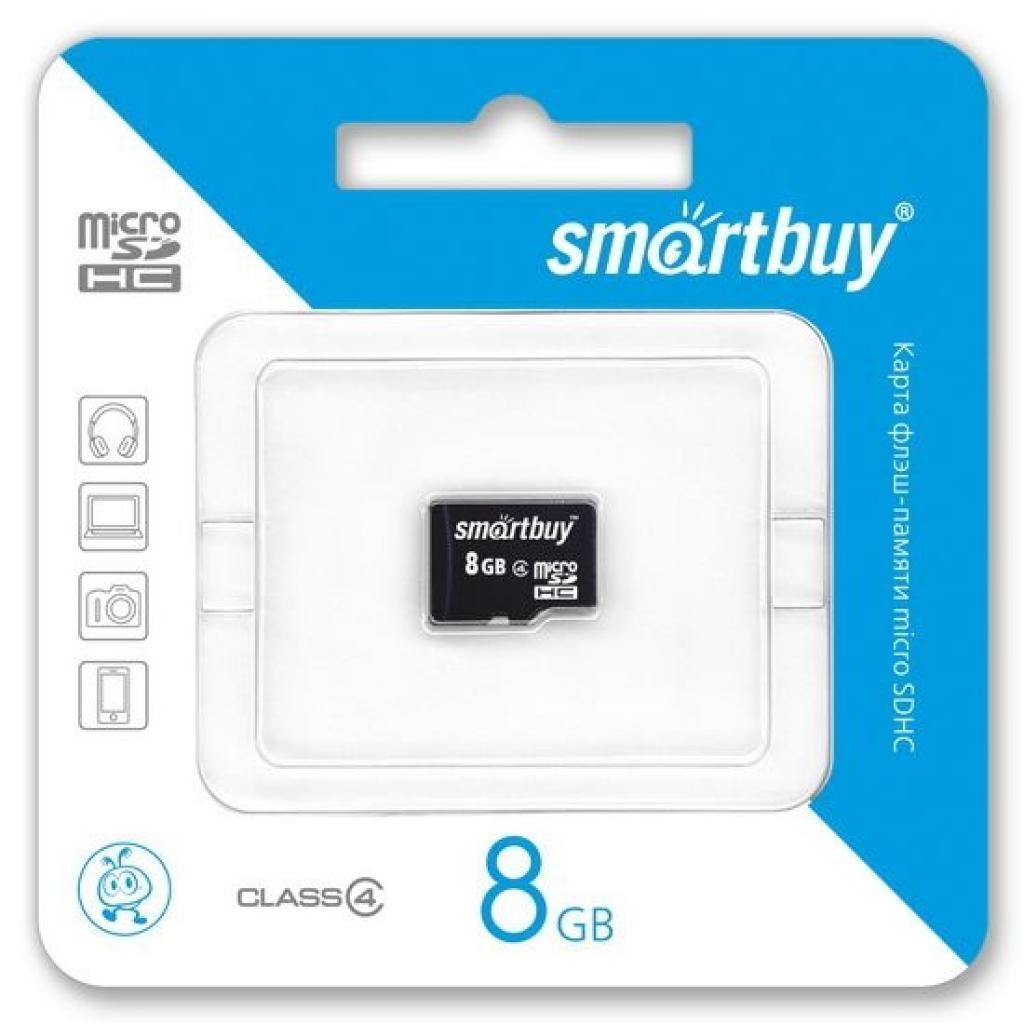 Карта памяти Micro SDHC 8Gb Smartbuy, Class 4