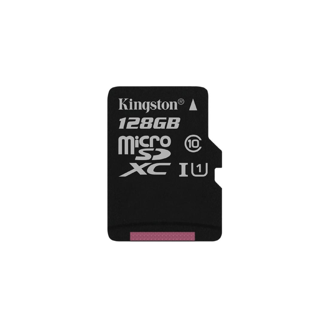 Карта памяти Micro SDXC 128Gb Kingston, Сlass 10, UHS-I, 45 Мб/с - фото 1 - id-p69304579