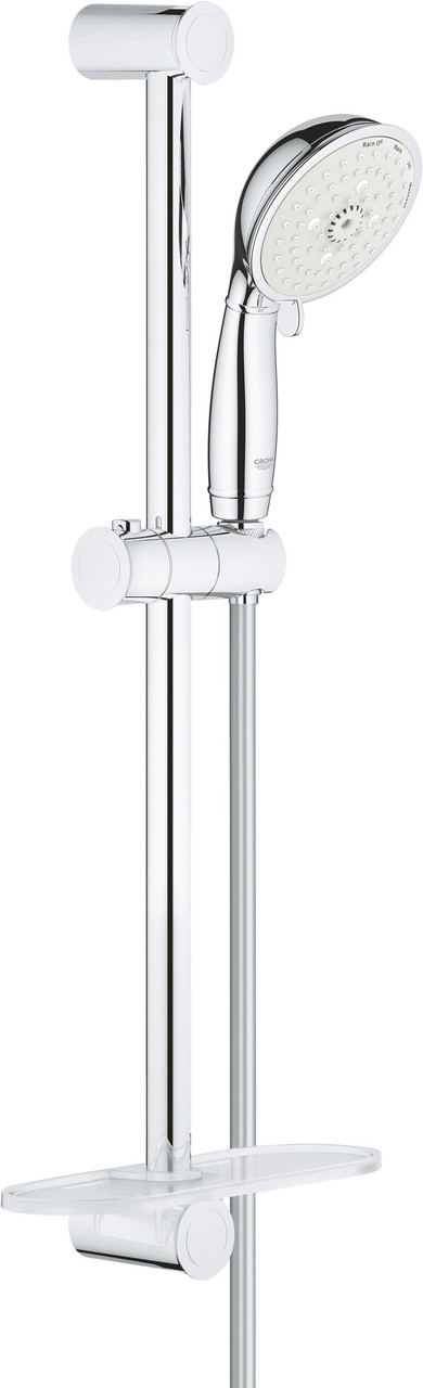 Grohe Душевая гарнитура New Tempesta Rustic 100, ручной душ, штанга 600 мм, шланг 1750 мм, полочка 27609001 - фото 1 - id-p69304619