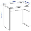 Стол письменный МИККЕ белый 73x50 см ИКЕА, IKEA, фото 3