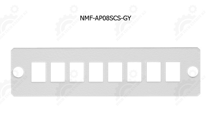Адаптерная панель, до 8 одинарных адаптеров SC / двойных адаптеров LC, серая, шт