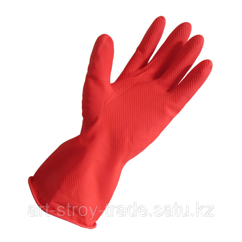 Перчатки резиновые красные - фото 2 - id-p69334230