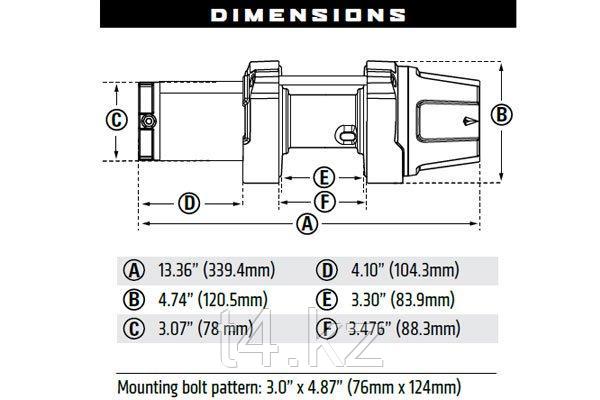 Лебёдка для мото техники 1588 кг / 3500 lbs - WARN VRX - фото 4 - id-p69334367