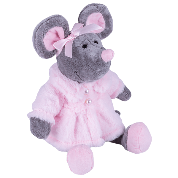SOFTOY  Мягкая игрушка Мышь в шубе, 26см