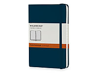 Записная книжка Moleskine Classic (в линейку) в твердой обложке, Pocket (9x14см), голубой сапфир