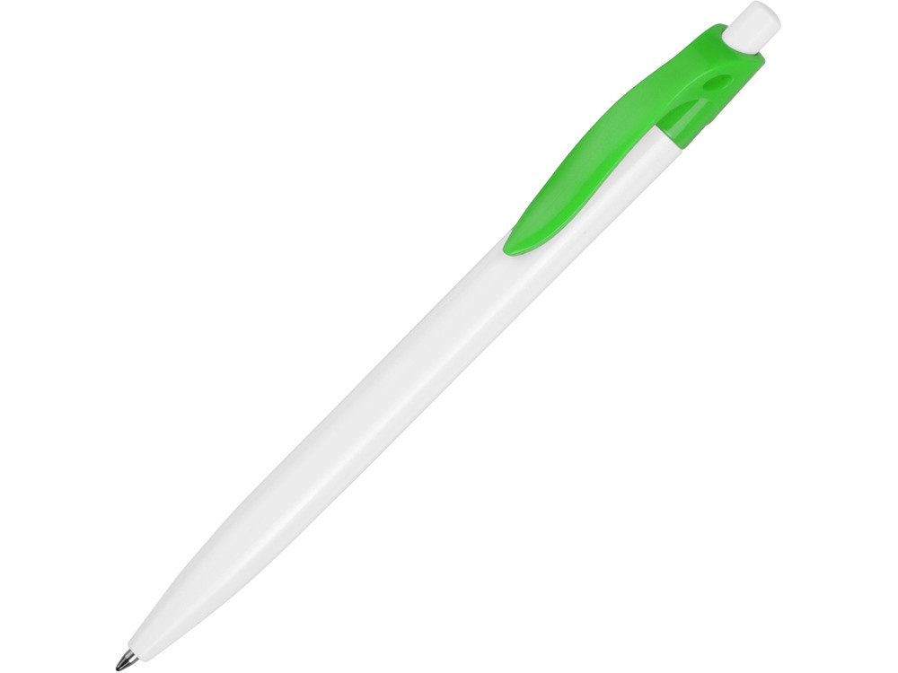 Ручка шариковая Какаду, белый/зеленое яблоко - фото 1 - id-p69348178