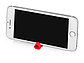 Ручка пластиковая шариковая трехгранная Nook с подставкой для телефона в колпачке, красный/белый, фото 6