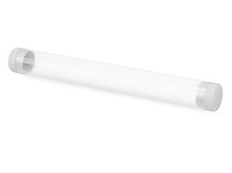 Футляр-туба пластиковый для ручки Tube 2.0, прозрачный/белый