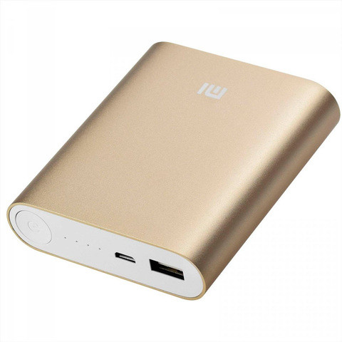 Зарядное устройство портативное Power Bank XIAOMI {10400, 20800 mAh} (Золото / 10400 мА/ч) - фото 1 - id-p69364998