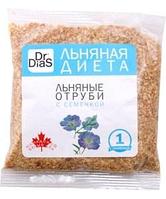 Отруби Dr.DiaS ЛЬНЯНЫЕ * КРУПНЫЙ ПОМОЛ с ЛЬНЯНОЙ СЕМЕЧКОЙ * 100 гр. (Канадский лен) (№ 1)
