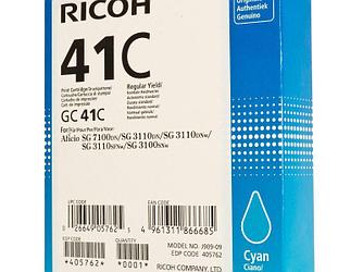 LE Картридж для гелевого принтера большой емкости GC41C голубой для Ricoh Aficio 3110DN/DNw/SFNw/3100SNw/7100D