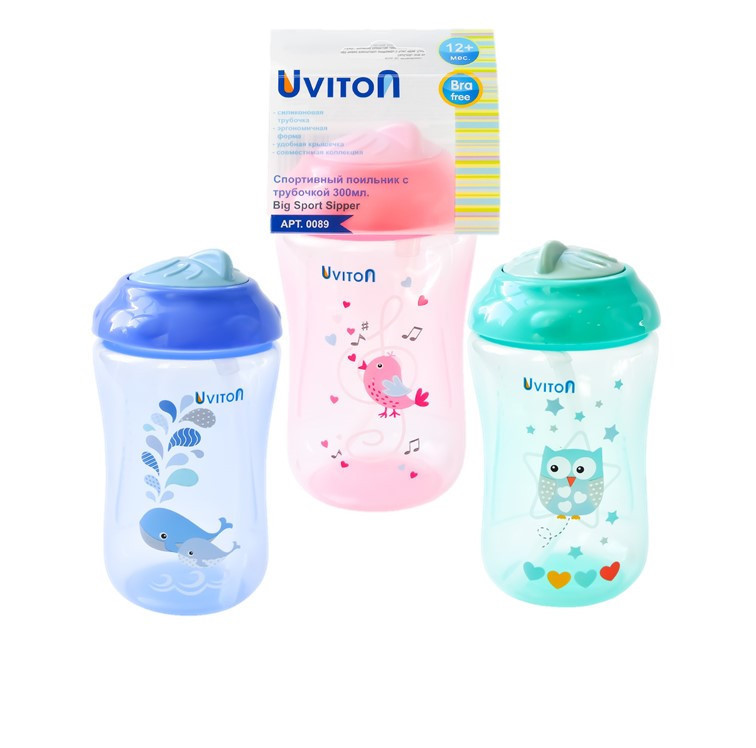 Поильник- непроливайка с трубочкой "Sport" Uviton