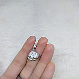 Навеска Морская раковина с жемчужиной, на бэйле, 13х10х8мм, фото 3