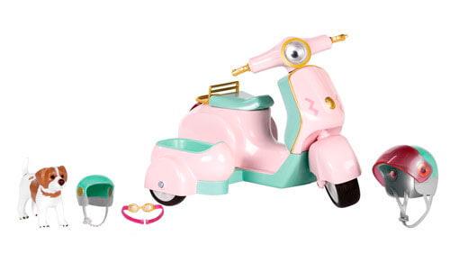 LORI Транспорт для кукол Скутер с коляской и собачкой