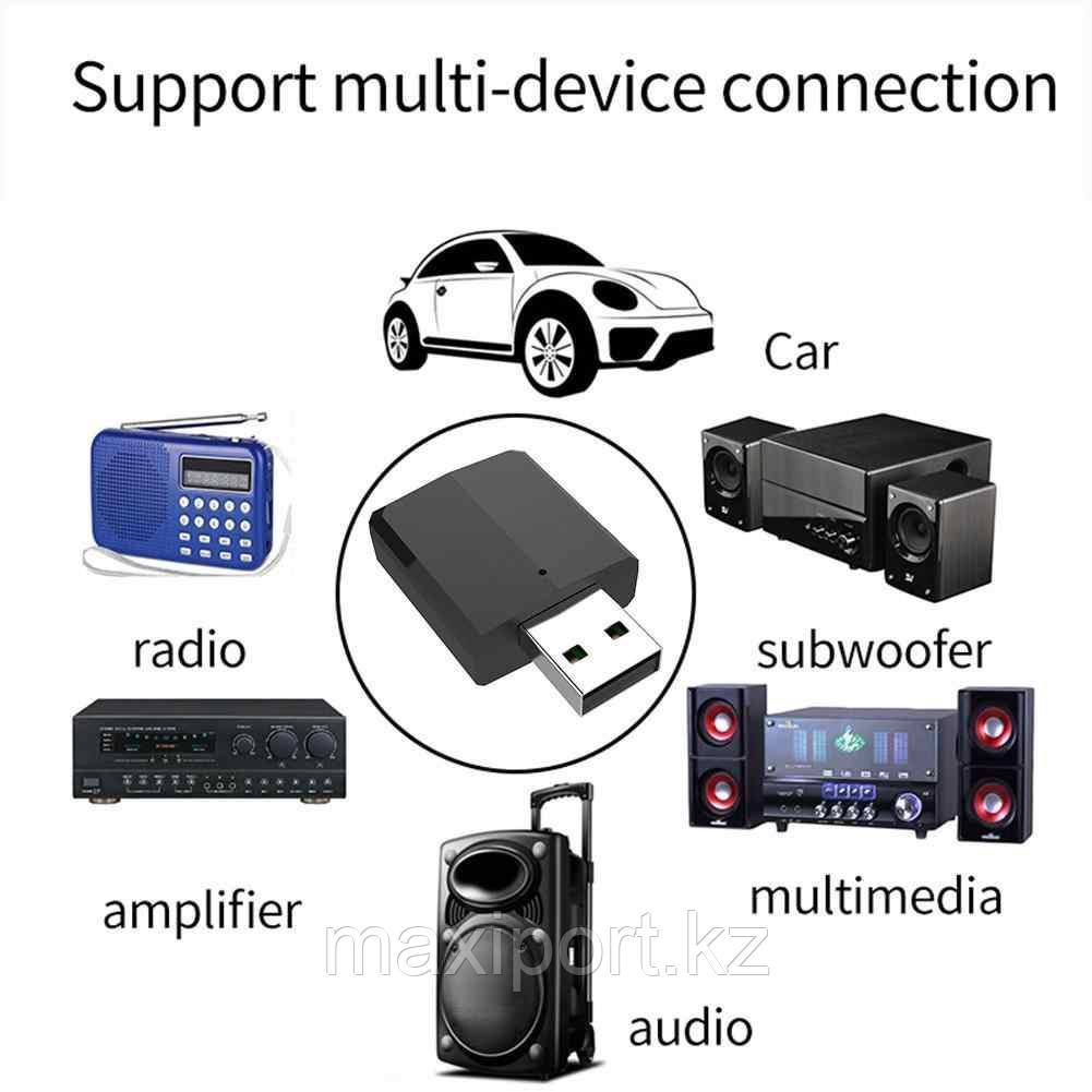 Адаптер Bluetooth aux 5,0 аудио передатчик \ приемник 3,5 мм кабель для ТВ ПК Авто Музыкального центра - фото 4 - id-p69399904