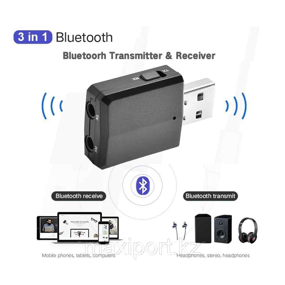 Адаптер Bluetooth aux 5,0 аудио передатчик \ приемник 3,5 мм кабель для ТВ ПК Авто Музыкального центра - фото 1 - id-p69399904