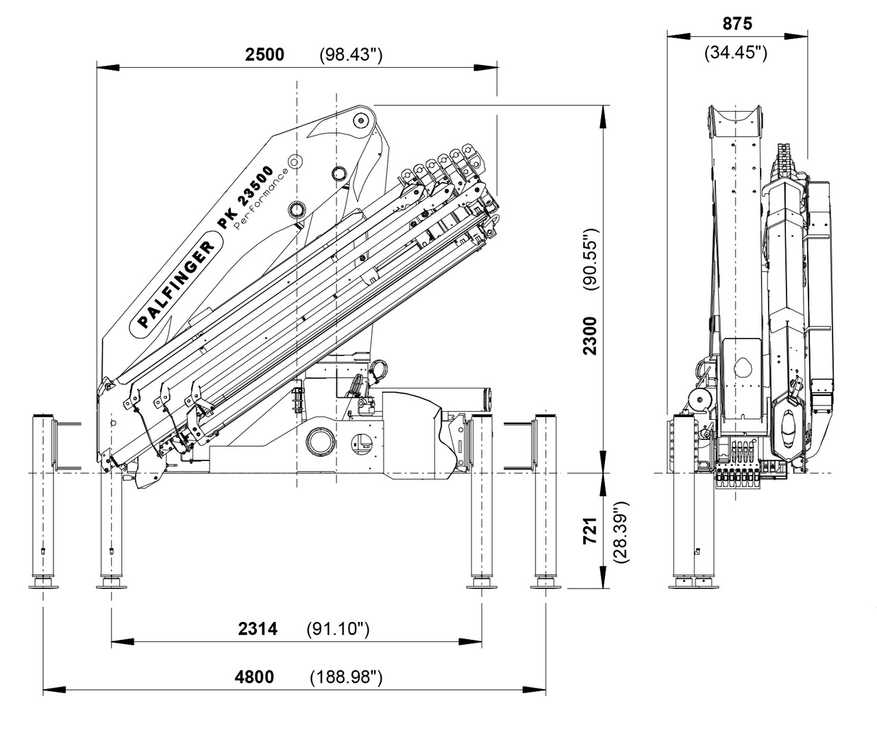 Крано-манипуляторная установка Palfinger PK 23500 Performance - фото 10 - id-p69400009